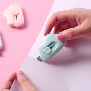 Auramma Collections Mini Pastel Cloud Shaped Stationery Knife Pink White Blue