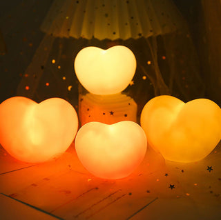 Auramma Collections Cute Mini 3D Portable Glowing Heart Night Light Ambient Lamp