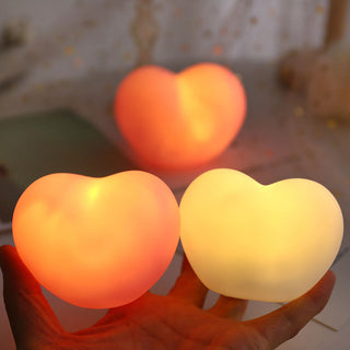 Auramma Collections Cute Mini 3D Portable Glowing Heart Night Light Ambient Lamp