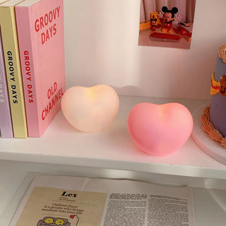 Auramma Collections Cute Mini 3D Portable Glowing Heart Night Light Ambient Lamp