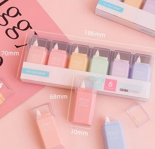 Auramma Collections Mini Pastel Color Purple Blue Green Yellow Pink Cute Wite Out Set