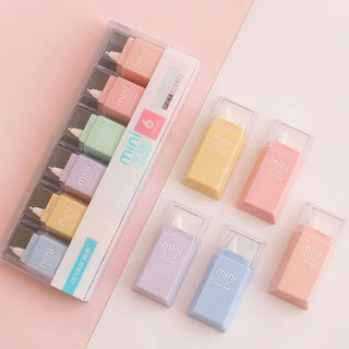 Auramma Collections Mini Pastel Color Purple Blue Green Yellow Pink Cute Wite Out Set
