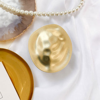 Auramma Collections Elegant Gold Silver Plated Irregular Oval Shape Pull Out Phone Grip