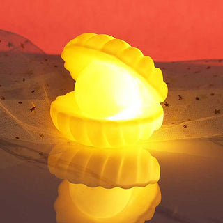 Auramma Collections Cute 3D Portable Seashell Pearl Night Light Ambient Lamp