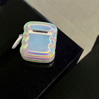 Auramma Collections Wavy Shaped Cushion Radiant Fairy Color Soft TPU Case AirPods 1 2 3 Pro