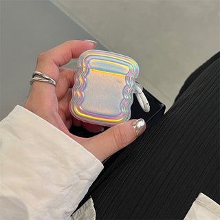 Auramma Collections Wavy Shaped Cushion Radiant Fairy Color Soft TPU Case AirPods 1 2 3 Pro