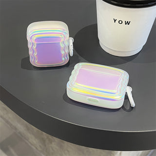 Auramma Collections Wavy Shaped Cushion Radiant Fairy Color Soft TPU Case AirPods 1 2 3 Pro