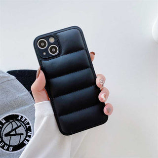 Auramma Collections Winter Puffer Jacket Style Blue Yellow Silver Black Green White Orange Cases For iPhone 13 12 11 Pro Max Mini X XS XR 7 8 Plus