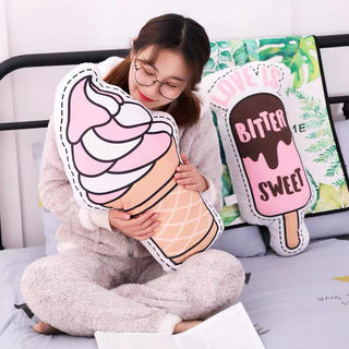 Auramma Collections Y2K Creative Funny Pink Frappuccino Coke Milk Flamingo Ice-Cream Sunglasses Lollipop Cotton Candy Fries Heart Camera Lips Heels Nail Polish Mascara Plushie Pillow Cushion