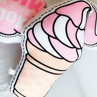 Auramma Collections Y2K Creative Funny Pink Frappuccino Coke Milk Flamingo Ice-Cream Sunglasses Lollipop Cotton Candy Fries Heart Camera Lips Heels Nail Polish Mascara Plushie Pillow Cushion