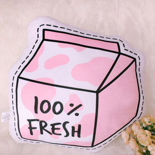 Auramma Collections Y2K Creative Funny Pink Frappuccino Coke Milk Flamingo Ice-Cream Sunglasses Lollipop Cotton Candy Fries Heart Camera Lips Heels Nail Polish Mascara Plushie Pillow Cushion