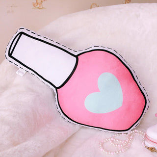 Auramma Collections Y2K Creative Funny Pink Frappuccino Coke Milk Flamingo Ice-Cream Sunglasses Lollipop Cotton Candy Fries Heart Camera Lips Heels Nail Polish Mascara Plushie Pillow Cushion