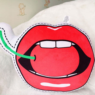 Auramma Collections Y2K Creative Funny Pink Frappuccino Coke Milk Flamingo Ice-Cream Sunglasses Lollipop Cotton Candy Fries Heart Camera Lips Heels Nail Polish Mascara Plushie Pillow Cushion