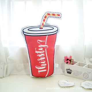 Auramma Collections Y2K Creative Funny Pink Frappuccino Coke Milk Flamingo Ice-Cream Sunglasses Lollipop Cotton Candy Fries Heart Camera Lips Heels Nail Polish Mascara Plushie Pillow Cushion