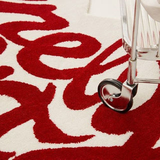 Auramma Collections Y2K Style Heart Shaped love Is Red Broken Heart Lonely Heart Club Area Bedside Rug