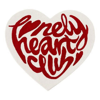 Auramma Collections Y2K Style Heart Shaped love Is Red Broken Heart Lonely Heart Club Area Bedside Rug