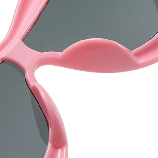 Auramma Collections Y2K Style Round Bubble Frame Yellow Red Pink Blue Black White Uni Lens Sunglasses