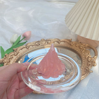 Auramma Collections Funky Kawaii Creative Upside Down Floating Blue Pink Clear Iceberg Handmade Aromatherapy Scented Gel Candle In Glass Water