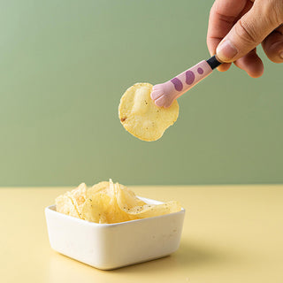 Auramma Funky Kawaii Cute Cat Paw Shaped Oval Stripe Pink White Yellow Black Large Medium Small Kitchen Food Tongs