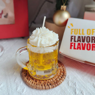 Auramma Funky Kawaii Realistic Creative Funny Foam Beer Butterbeer Jar Fried Chicken Drumstick Hamburger Handmade Aromatherapy Scented Soy Wax Candle
