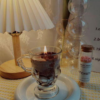 Auramma Funky Kawaii Realistic Creative Glass Cup Iced Latte Frappuccino Americano Coffee Handmade Aromatherapy Scented Soy Wax Candle