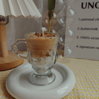 Auramma Funky Kawaii Realistic Creative Glass Cup Iced Latte Frappuccino Americano Coffee Handmade Aromatherapy Scented Soy Wax Candle