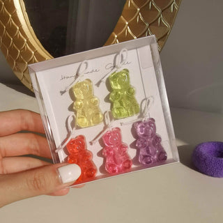 Auramma Funky Kawaii Realistic Juicy Fruit Scented Clear Yellow Green Red Purple Pink Large Small Set Handmade Aromatherapy Soy Wax Candle