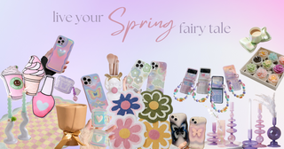 Auramma Collections Spring 2023 Live Your Fairy Tale Elegant Girl iPhone AirPods Samsung Galaxy Case Danish Pastel Home Decor Funky Kawaii Home Decor Candle Holder Vase Planter Rug