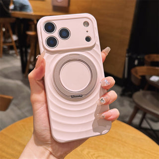 Auramma Collections Avant Basic Matte Plain Halo Ripple MagSafe Magnetic 360 Degree Turn Ring Yellow Mint Baby Blue Pink Lavender White Black Orange Soft TPU Case iPhone 17 16 15 Pro Max