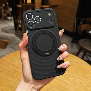 Auramma Collections Avant Basic Matte Plain Halo Ripple MagSafe Magnetic 360 Degree Turn Ring Yellow Mint Baby Blue Pink Lavender White Black Orange Soft TPU Case iPhone 17 16 15 Pro Max
