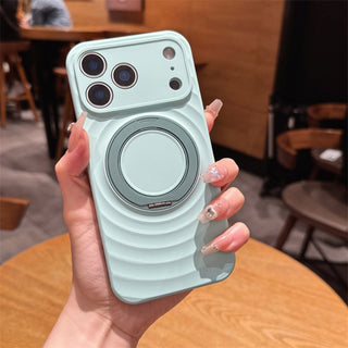 Auramma Collections Avant Basic Matte Plain Halo Ripple MagSafe Magnetic 360 Degree Turn Ring Yellow Mint Baby Blue Pink Lavender White Black Orange Soft TPU Case iPhone 17 16 15 Pro Max
