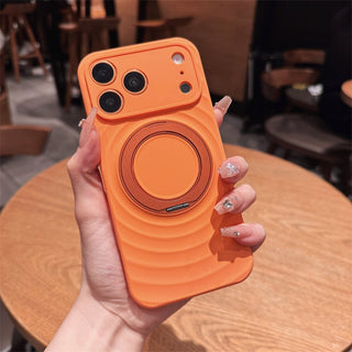 Auramma Collections Avant Basic Matte Plain Halo Ripple MagSafe Magnetic 360 Degree Turn Ring Yellow Mint Baby Blue Pink Lavender White Black Orange Soft TPU Case iPhone 17 16 15 Pro Max