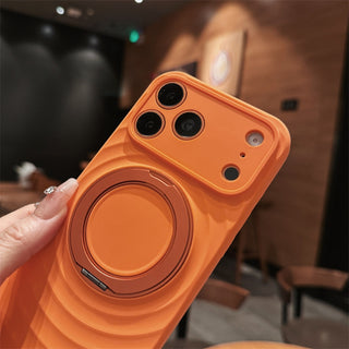 Auramma Collections Avant Basic Matte Plain Halo Ripple MagSafe Magnetic 360 Degree Turn Ring Yellow Mint Baby Blue Pink Lavender White Black Orange Soft TPU Case iPhone 17 16 15 Pro Max