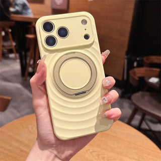 Auramma Collections Avant Basic Matte Plain Halo Ripple MagSafe Magnetic 360 Degree Turn Ring Yellow Mint Baby Blue Pink Lavender White Black Orange Soft TPU Case iPhone 17 16 15 Pro Max