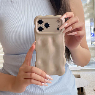 Auramma Collections Avant Basic Autumn Fall Color Neutral Pearlescent Purple Dusty Pink Brown 3D Bubbles Soft TPU Case iPhone 17 16 15 14 13 12 11 Pro Max Plus Air