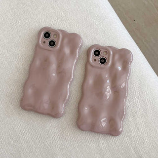 Auramma Collections Avant Basic Autumn Fall Color Neutral Pearlescent Purple Dusty Pink Brown 3D Bubbles Soft TPU Case iPhone 16 15 14 13 12 11 Pro Max Plus