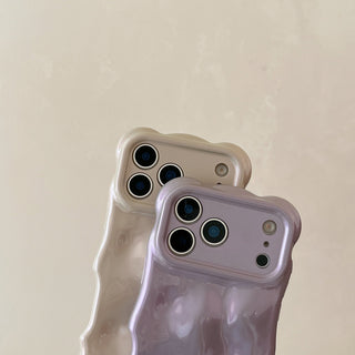 Auramma Collections Avant Basic Autumn Fall Color Neutral Pearlescent Purple Dusty Pink Brown 3D Bubbles Soft TPU Case iPhone 17 16 15 14 13 12 11 Pro Max Plus Air