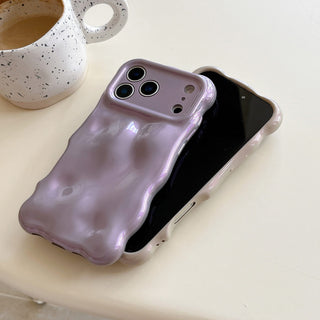 Auramma Collections Avant Basic Autumn Fall Color Neutral Pearlescent Purple Dusty Pink Brown 3D Bubbles Soft TPU Case iPhone 17 16 15 14 13 12 11 Pro Max Plus Air