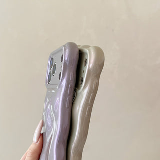 Auramma Collections Avant Basic Autumn Fall Color Neutral Pearlescent Purple Dusty Pink Brown 3D Bubbles Soft TPU Case iPhone 17 16 15 14 13 12 11 Pro Max Plus Air