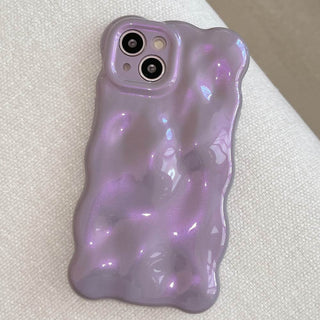 Auramma Collections Avant Basic Autumn Fall Color Neutral Pearlescent Purple Dusty Pink Brown 3D Bubbles Soft TPU Case iPhone 16 15 14 13 12 11 Pro Max Plus