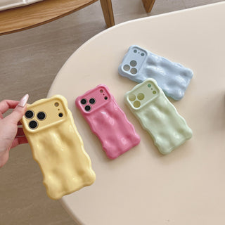 Auramma Collections Avant Basic Summer Fun Color Barbie Pink Baby Blue Mint 3D Bubbles Soft TPU Case iPhone 17 16 15 14 13 12 11 Pro Max Plus Air