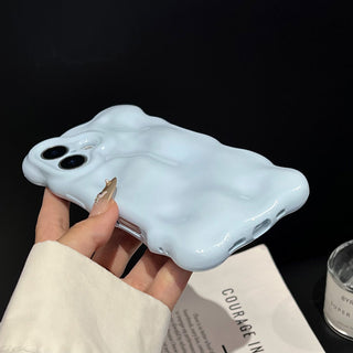 Auramma Collections Avant Basic Summer Fun Color Barbie Pink Baby Blue Mint 3D Bubbles Soft TPU Case iPhone 16 15 14 13 12 11 Pro Max Plus