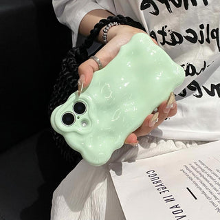 Auramma Collections Avant Basic Summer Fun Color Barbie Pink Baby Blue Mint 3D Bubbles Soft TPU Case iPhone 16 15 14 13 12 11 Pro Max Plus