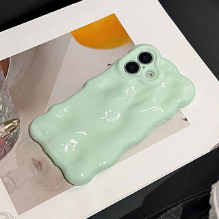 Auramma Collections Avant Basic Summer Fun Color Barbie Pink Baby Blue Mint 3D Bubbles Soft TPU Case iPhone 16 15 14 13 12 11 Pro Max Plus