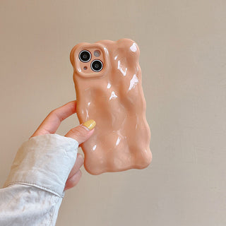 Auramma Collections Avant Basic Candy Colors Pastel Pink Blue Beige Orange White Lavender Purple Green 3D Bubbles Soft TPU Case iPhone 16 15 14 13 12 11 Pro Max Plus