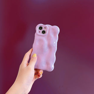 Auramma Collections Avant Basic Candy Colors Pastel Pink Blue Beige Orange White Lavender Purple Green 3D Bubbles Soft TPU Case iPhone 16 15 14 13 12 11 Pro Max Plus