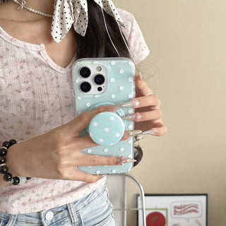 Auramma Collections Avant Basic Classic Timeless Polka Dot Design White Orange Blue Black Yellow Purple Colorful Matching Magnetic Grip MagSafe Soft TPU Case iPhone 16 15 14 13 Pro Max