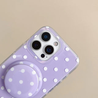 Auramma Collections Avant Basic Classic Timeless Polka Dot Design White Orange Blue Black Yellow Purple Colorful Matching Magnetic Grip MagSafe Soft TPU Case iPhone 16 15 14 13 Pro Max