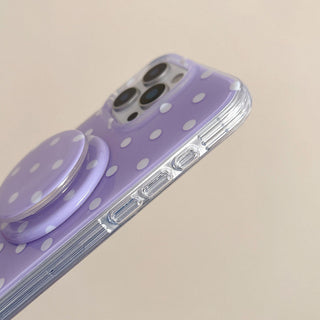 Auramma Collections Avant Basic Classic Timeless Polka Dot Design White Orange Blue Black Yellow Purple Colorful Matching Magnetic Grip MagSafe Soft TPU Case iPhone 16 15 14 13 Pro Max