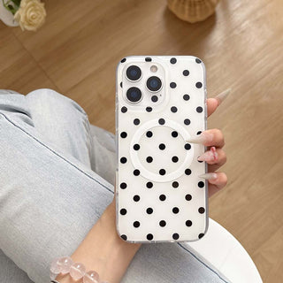 Auramma Collections Avant Basic Classic Timeless Polka Dot Design White Orange Blue Black Yellow Purple Colorful MagSafe Soft TPU Case iPhone 16 15 14 13 Pro Max